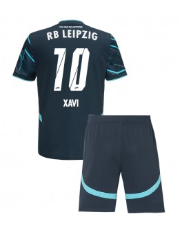 Detské Futbalové oblečenie RB Leipzig Xavi Simons #10 2024-25 Krátky Rukáv - Tretina (+ trenírky)